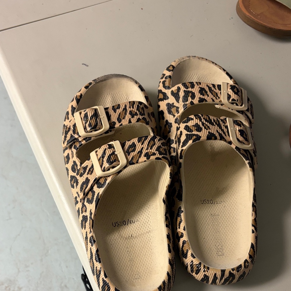Leopard Print Kids Sandals